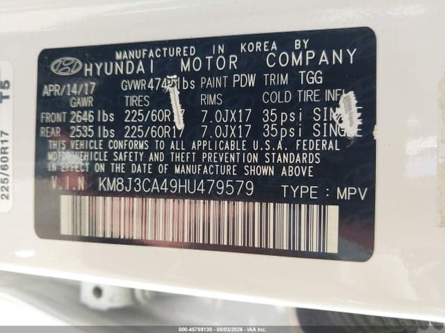 2017 HYUNDAI TUCSON SE 9