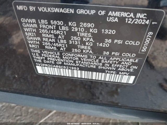 2025 VOLKSWAGEN ATLAS 2.0T SEL PREMIUM R-LINE 9