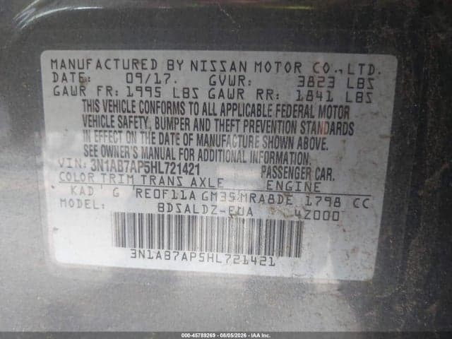 2017 NISSAN SENTRA SV 9