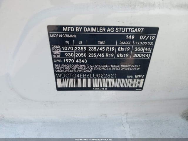 2020 MERCEDES-BENZ GLA 250 9
