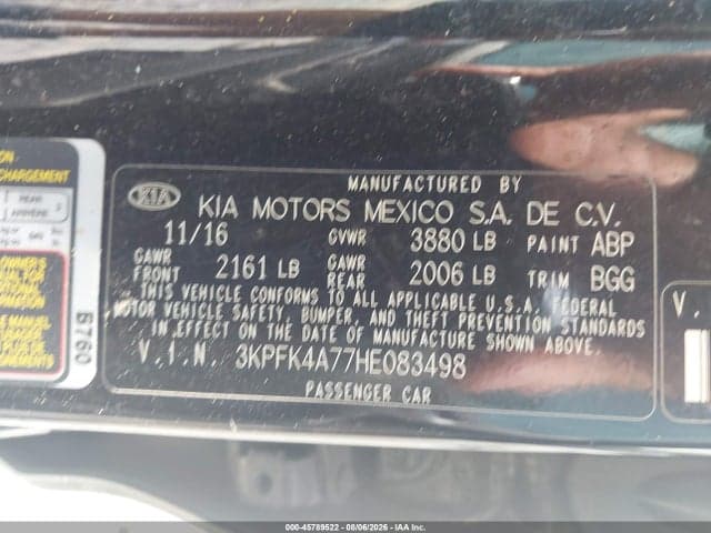 2017 KIA FORTE LX 9
