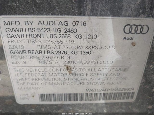 2017 AUDI Q5 2.0T PREMIUM 9