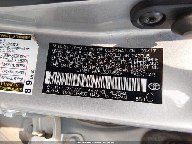 2018 TOYOTA CAMRY SE 9