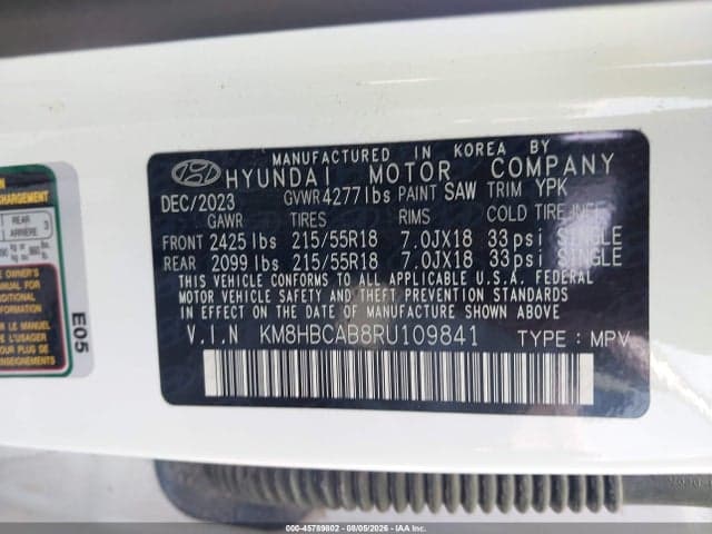 2024 HYUNDAI KONA SEL 9