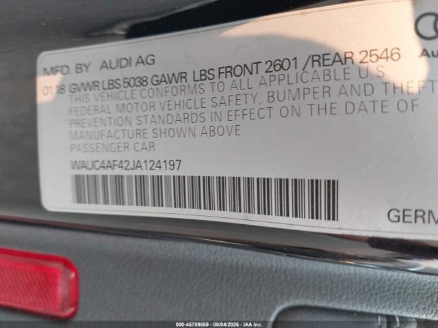 2018 AUDI S4 3.0T PREMIUM PLUS 9