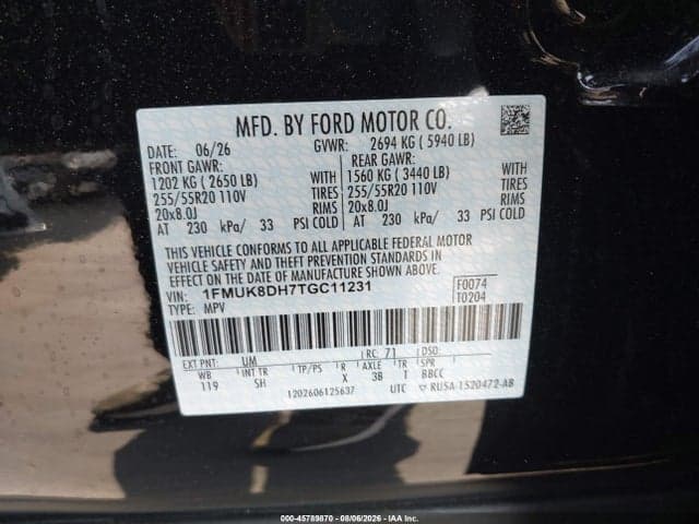 2026 FORD EXPLORER ACTIVE 9