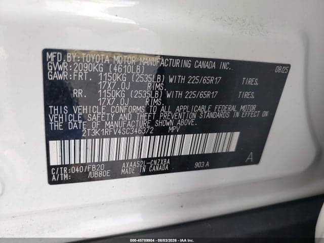 2025 TOYOTA RAV4 LE 9