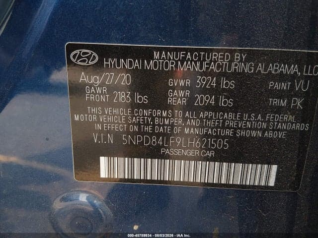 2020 HYUNDAI ELANTRA SEL 9