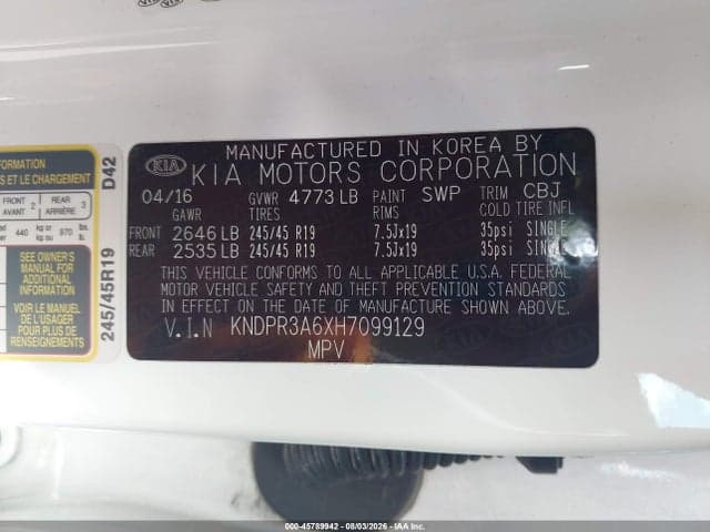 2017 KIA SPORTAGE SX TURBO 9