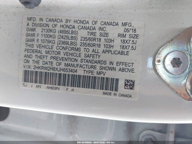 2018 HONDA CR-V EX-L/EX-L NAVI 9