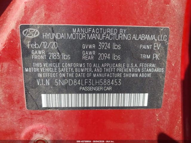 2020 HYUNDAI ELANTRA SEL 9