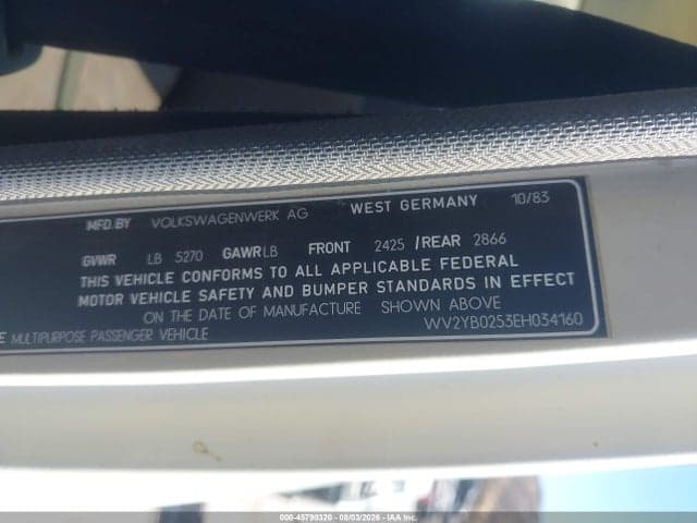 1984 VOLKSWAGEN VANAGON BUS 9