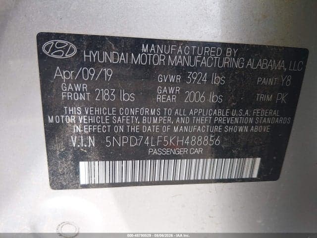 2019 HYUNDAI ELANTRA SE 9