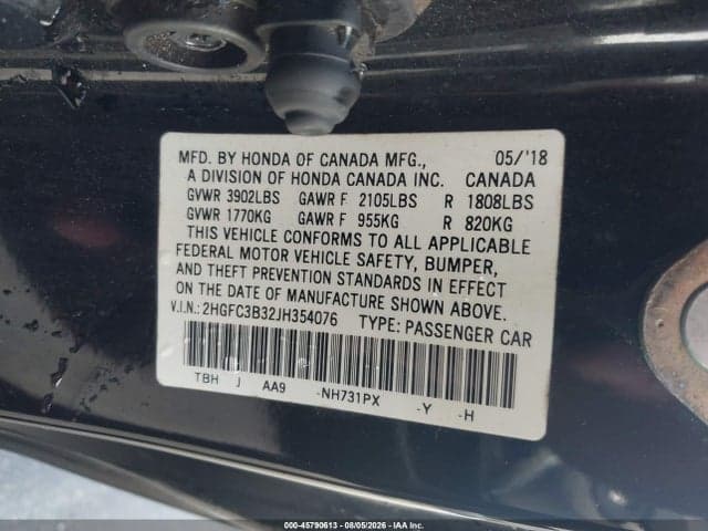 2018 HONDA CIVIC EX-T 9