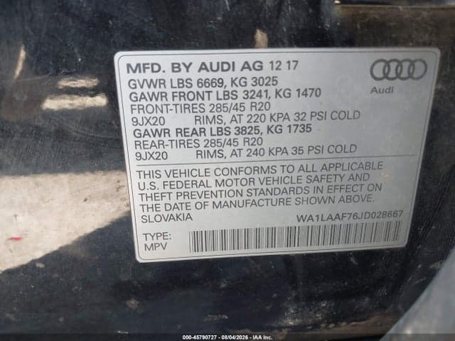2018 AUDI Q7 3.0T PREMIUM 9