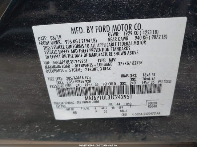 2018 FORD ECOSPORT SE 9