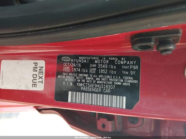 2017 HYUNDAI ACCENT SE 9