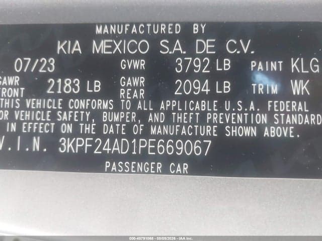 2023 KIA FORTE LXS 9
