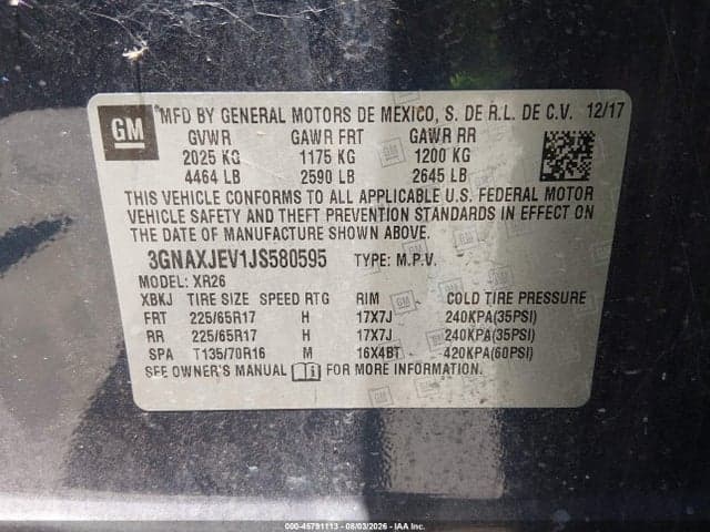 2018 CHEVROLET EQUINOX LT 9