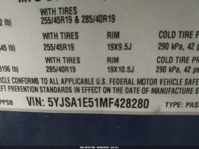 2021 TESLA MODEL S LONG RANGE DUAL MOTOR ALL-WHEEL DRIVE 9