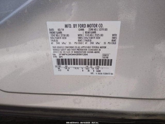 2019 FORD EDGE TITANIUM 9