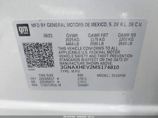 2021 CHEVROLET EQUINOX FWD LS 9