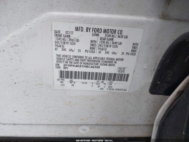 2017 FORD EDGE TITANIUM 9