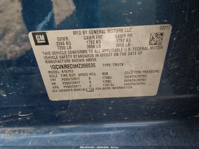 2017 CHEVROLET SILVERADO 1500 LT 9