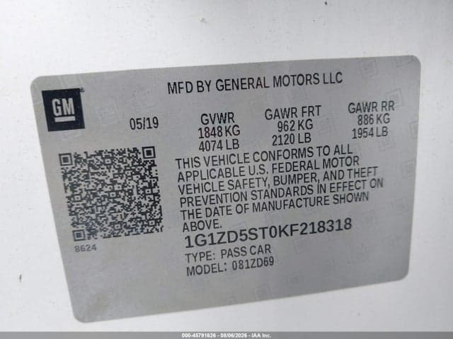 2019 CHEVROLET MALIBU LT 9