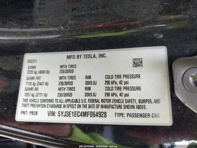 2021 TESLA MODEL 3 PERFORMANCE DUAL MOTOR ALL-WHEEL DRIVE 9