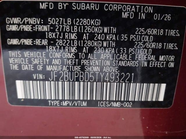2026 SUBARU OUTBACK PREMIUM 9