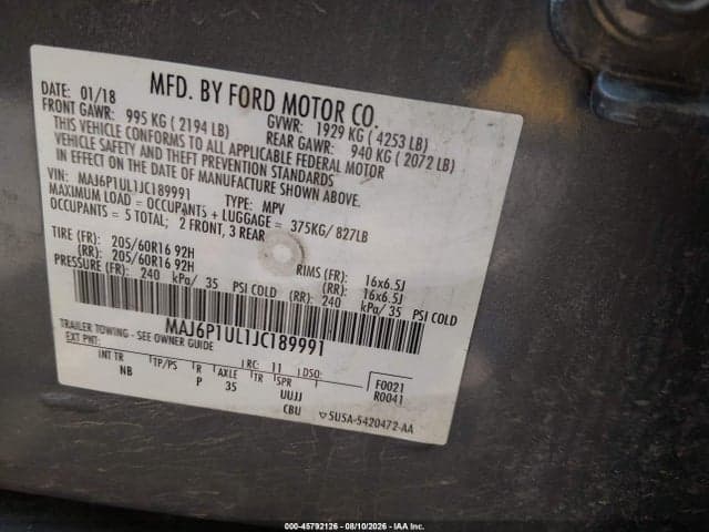 2018 FORD ECOSPORT SE 9