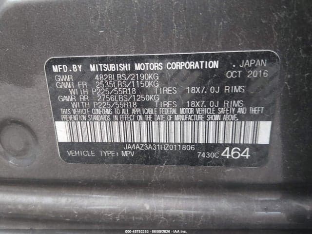 2017 MITSUBISHI OUTLANDER SEL 9