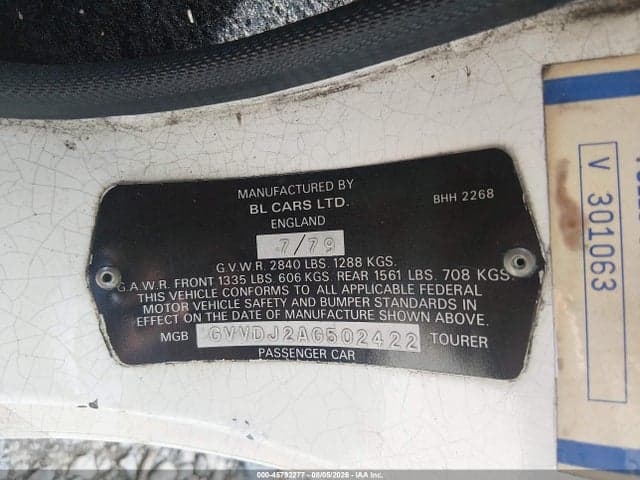 1980 MG MGB 9