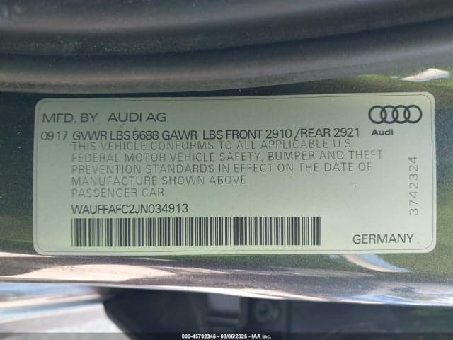 2018 AUDI S6 4.0T PREMIUM PLUS 9