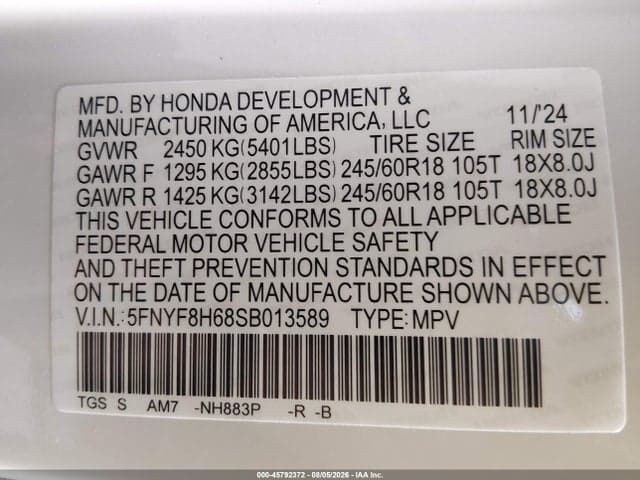 2025 HONDA PASSPORT AWD TRAILSPORT 9