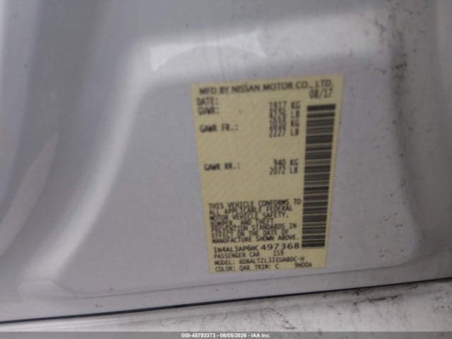 2017 NISSAN ALTIMA 2.5 SL 9