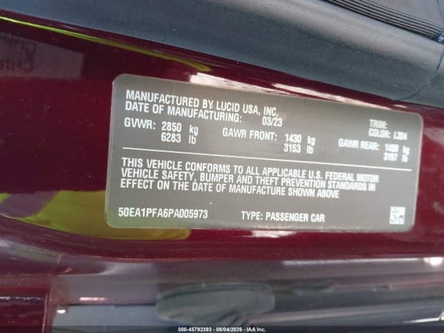 2023 LUCID AIR PURE 9
