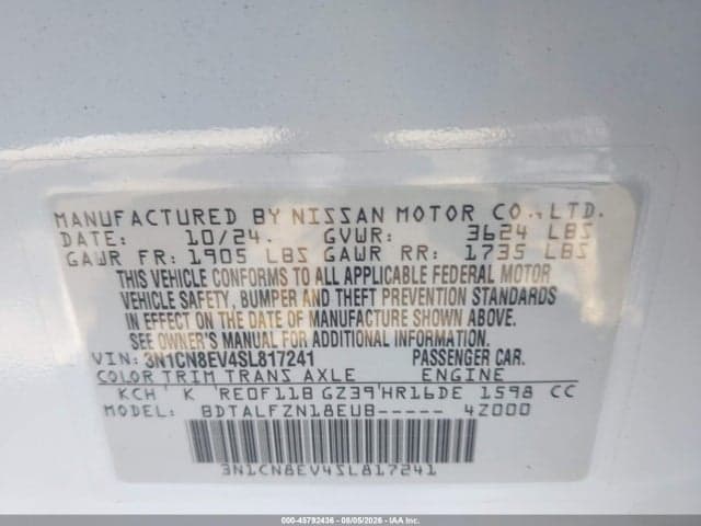 2025 NISSAN VERSA 1.6 SV 9