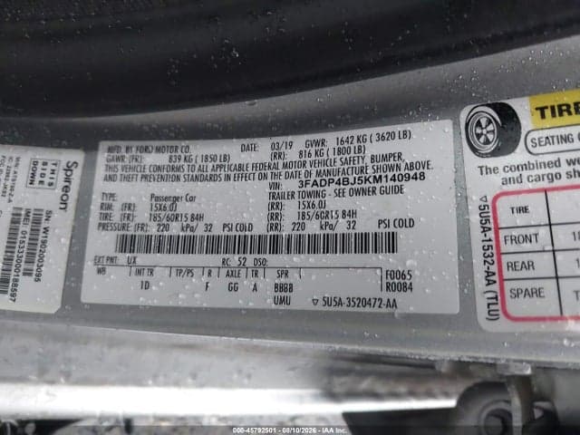 2019 FORD FIESTA SE 9