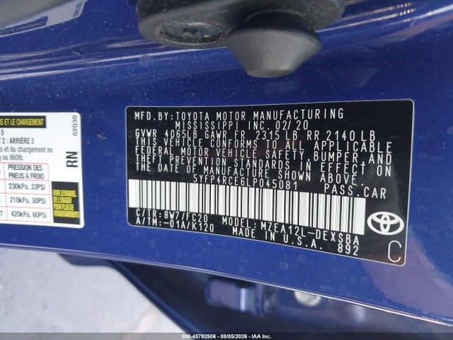 2020 TOYOTA COROLLA SE 8