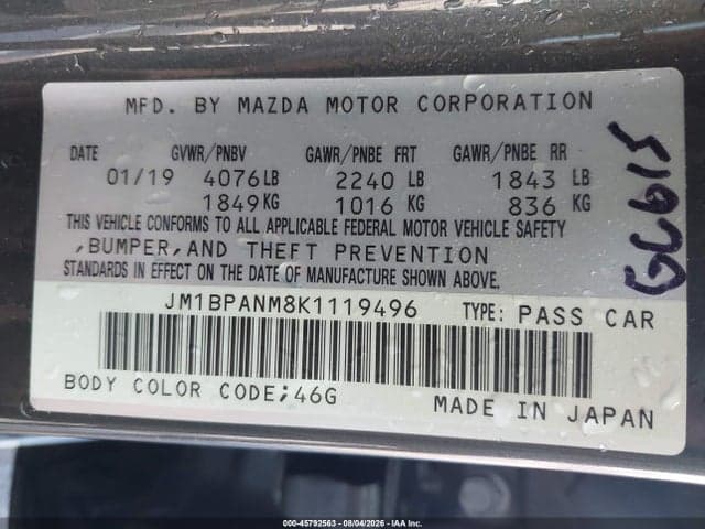 2019 MAZDA MAZDA3 PREMIUM PACKAGE 9