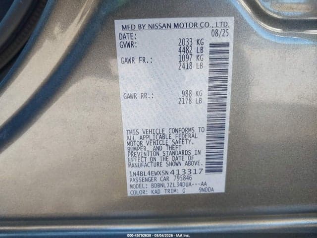 2025 NISSAN ALTIMA SL AWD 9