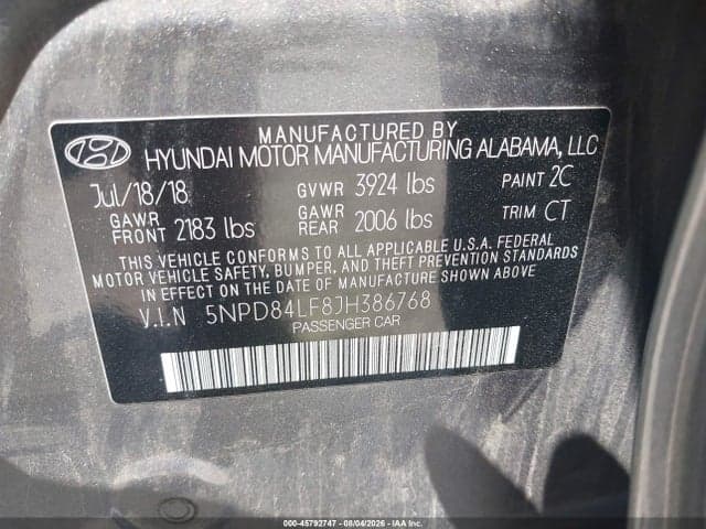 2018 HYUNDAI ELANTRA SEL 9