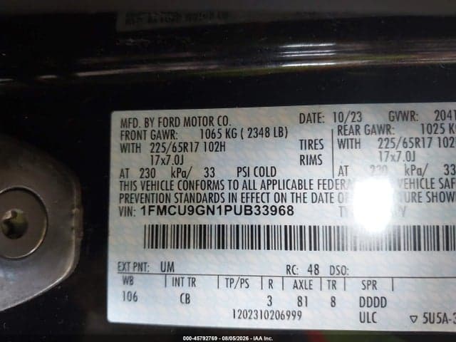 2023 FORD ESCAPE ACTIVE 9
