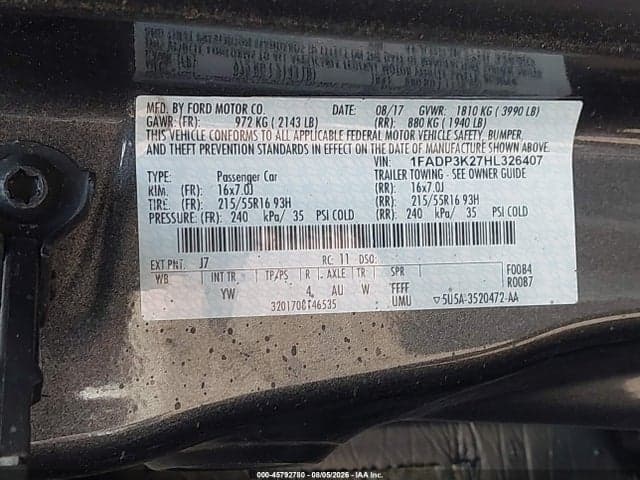 2017 FORD FOCUS SE 3