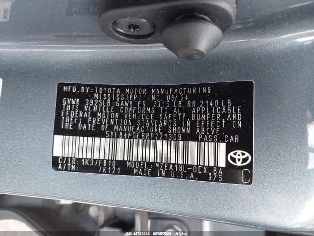 2024 TOYOTA COROLLA LE 9