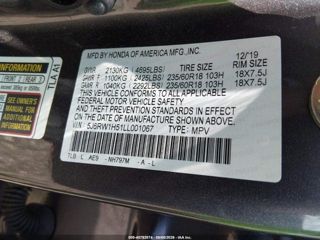 2020 HONDA CR-V 2WD EX 9
