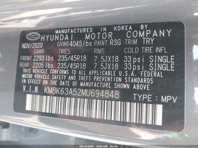 2021 HYUNDAI KONA NIGHT 9