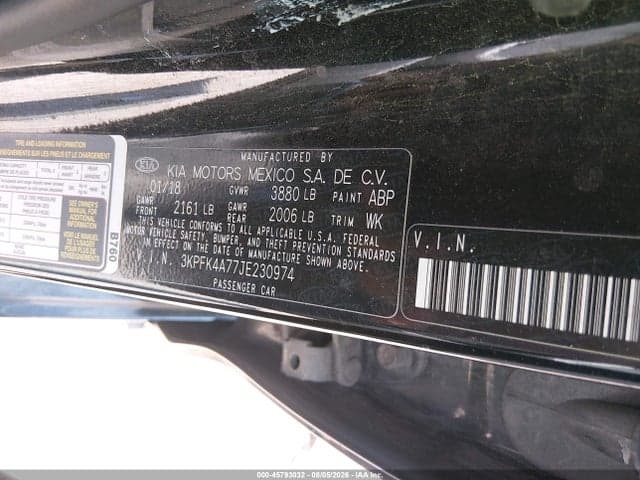 2018 KIA FORTE LX 9